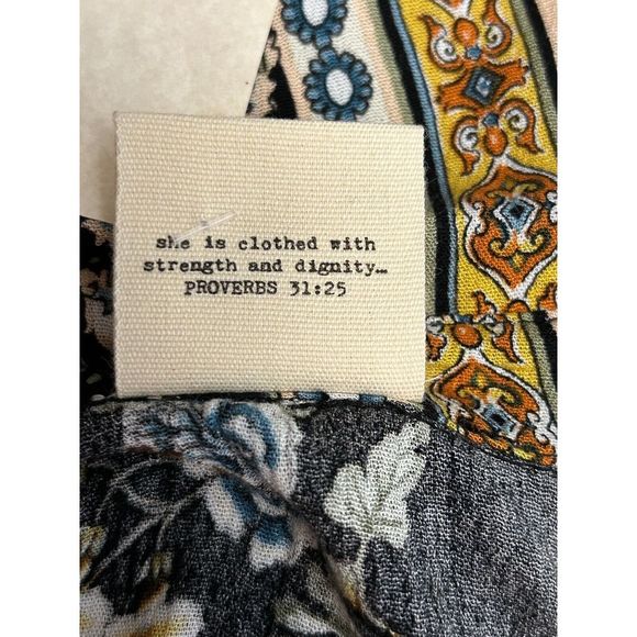 Artistic Works by Lu Floral‎ Print Button Up Long Sleeve Blouse Women Sz S NWT - Picture 6 of 7